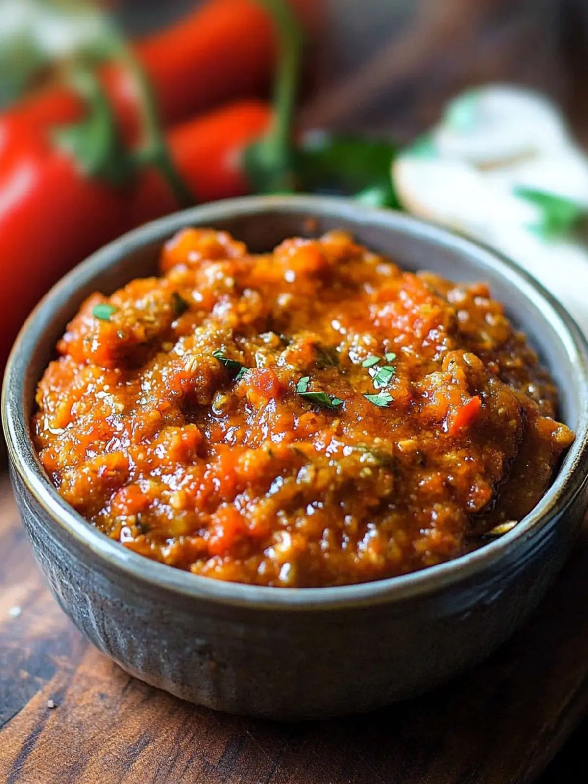 Roasted Eggplant and Bell Pepper Spread from Romania and Moldova