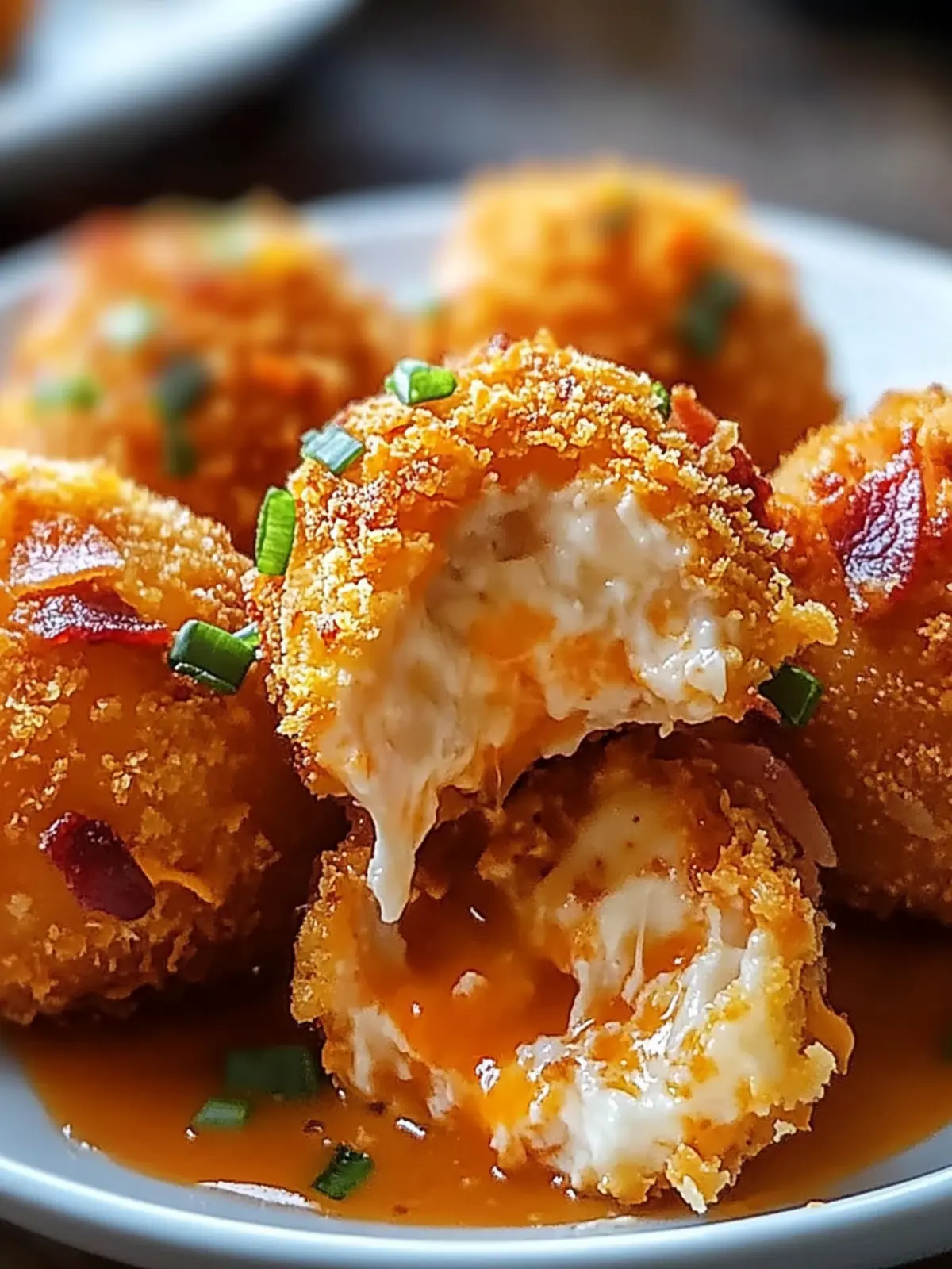 Irresistibly Crispy Buffalo Chicken Bacon Mozzarella Bombs