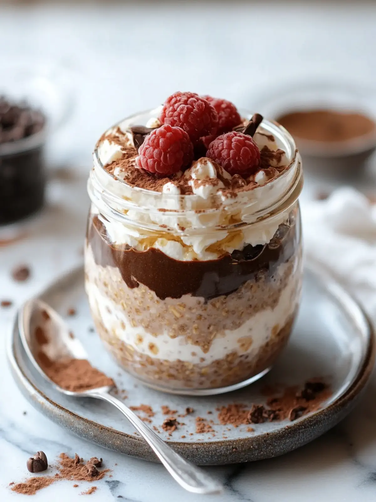 Tiramisu Protein Overnight Oats