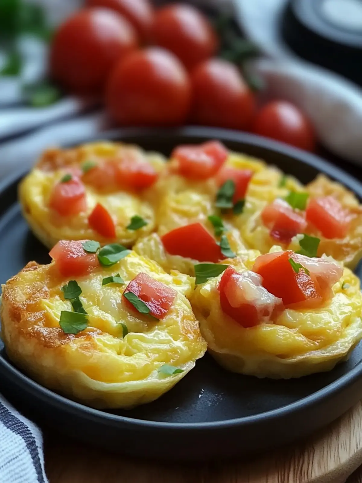 Mini Breakfast Omelets with Tater Tot Crust