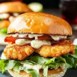 Panko Chicken Caesar Burgers