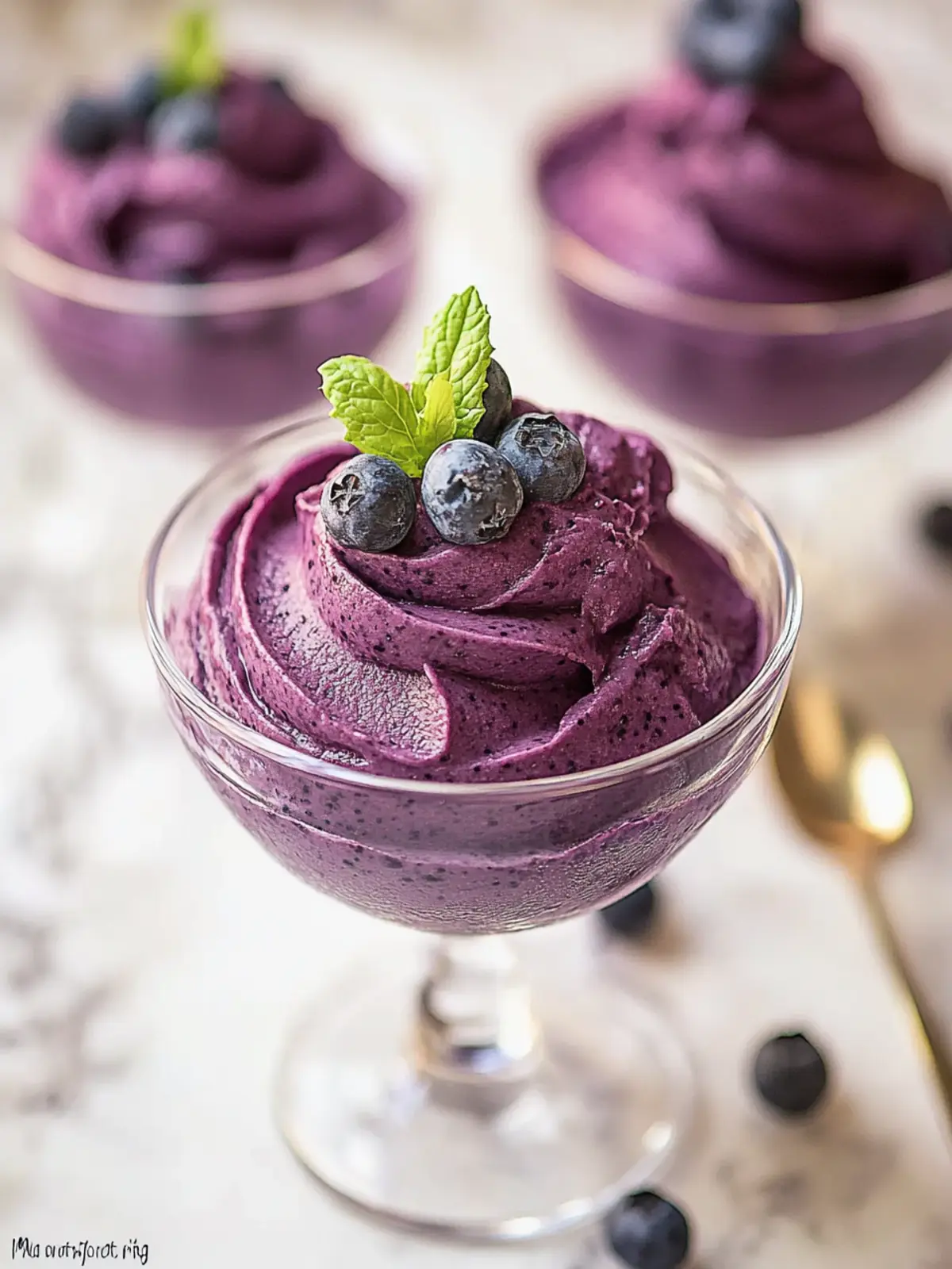Easy Dairy Free Blueberry Mousse