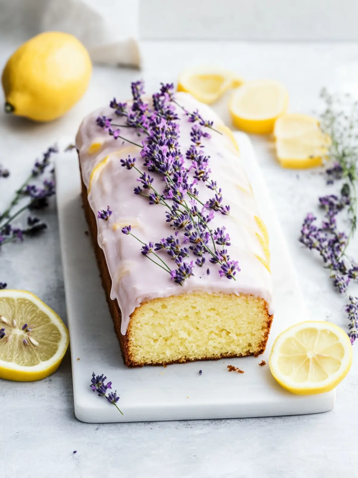 Lemon Lavender Loaf Cake
