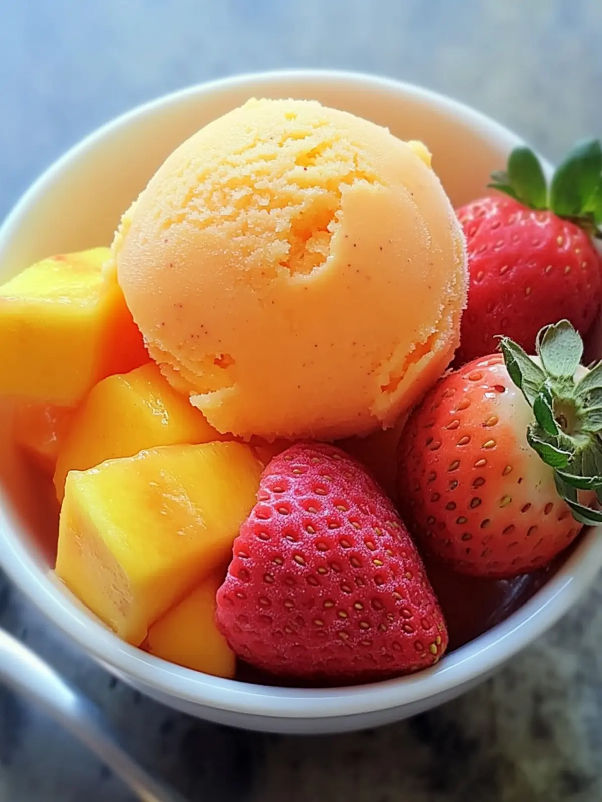 Mango Strawberry Sorbet