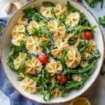 Zesty Lemon Arugula Pasta Salad