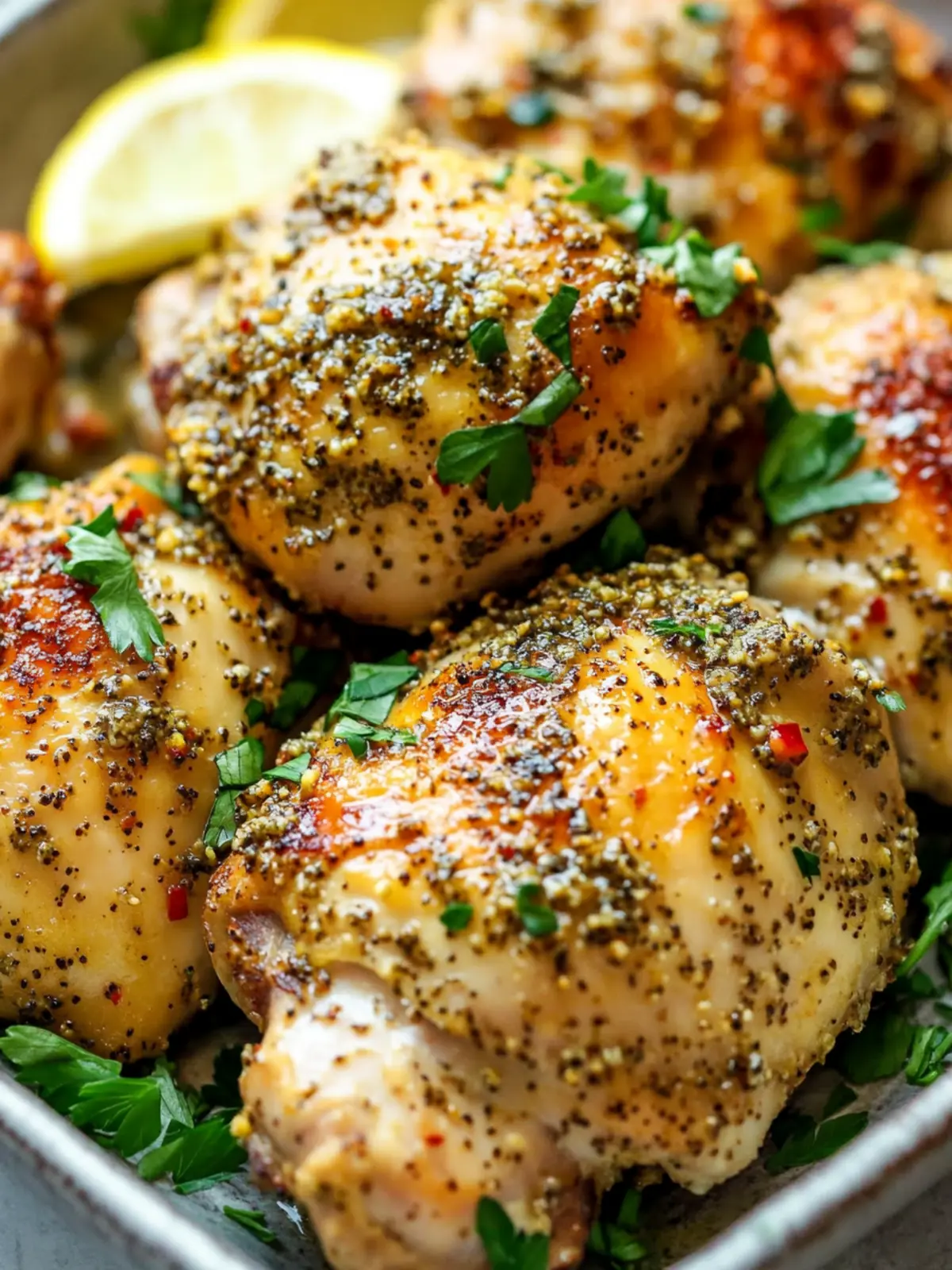 Baked Za'atar Tahini Chicken Thighs