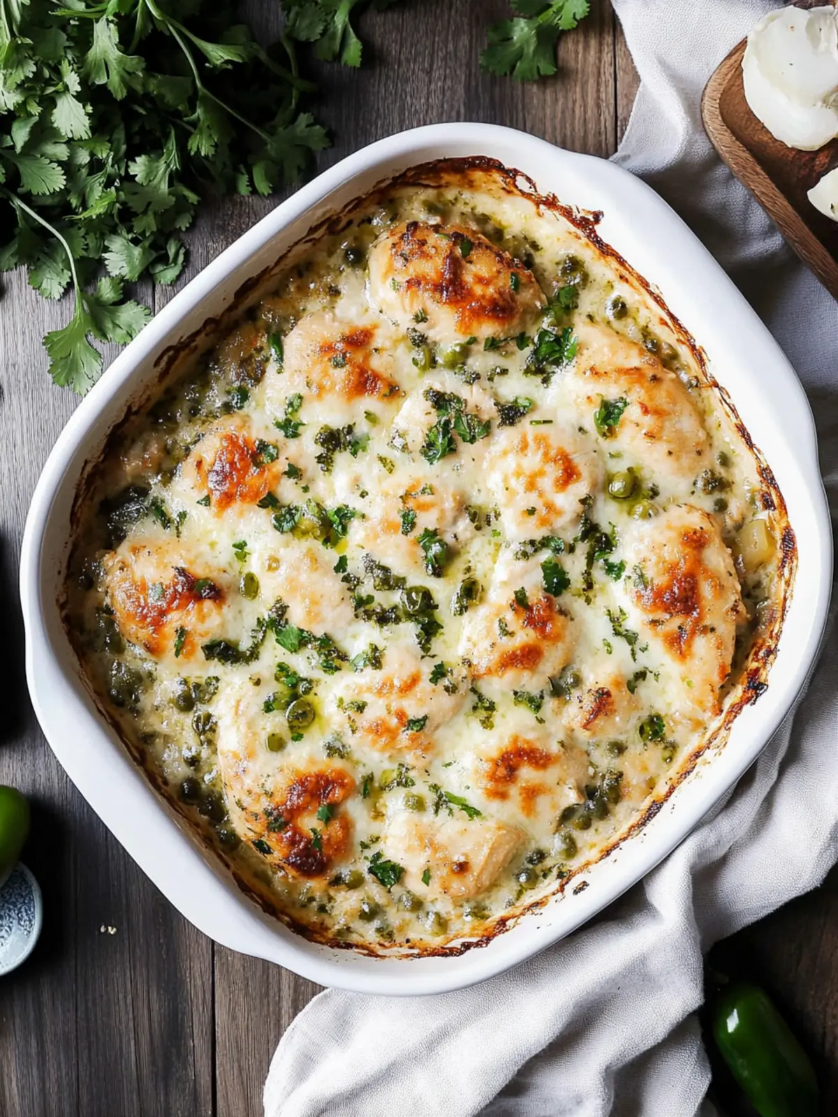 Salsa Verde Chicken Casserole