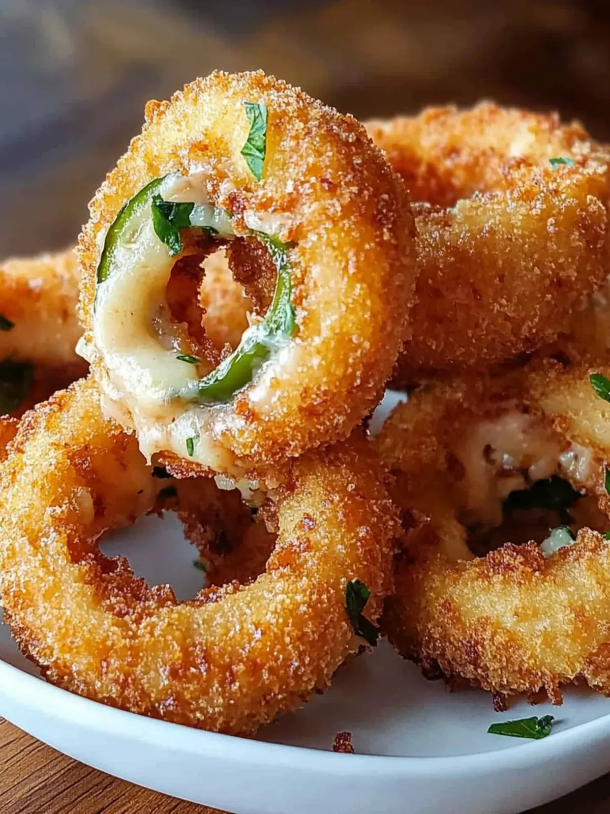 Jalapeño Popper Stuffed Onion Rings Recipe