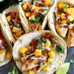 Fish Tacos With Mango Salsa And Zesty Lime Mayo