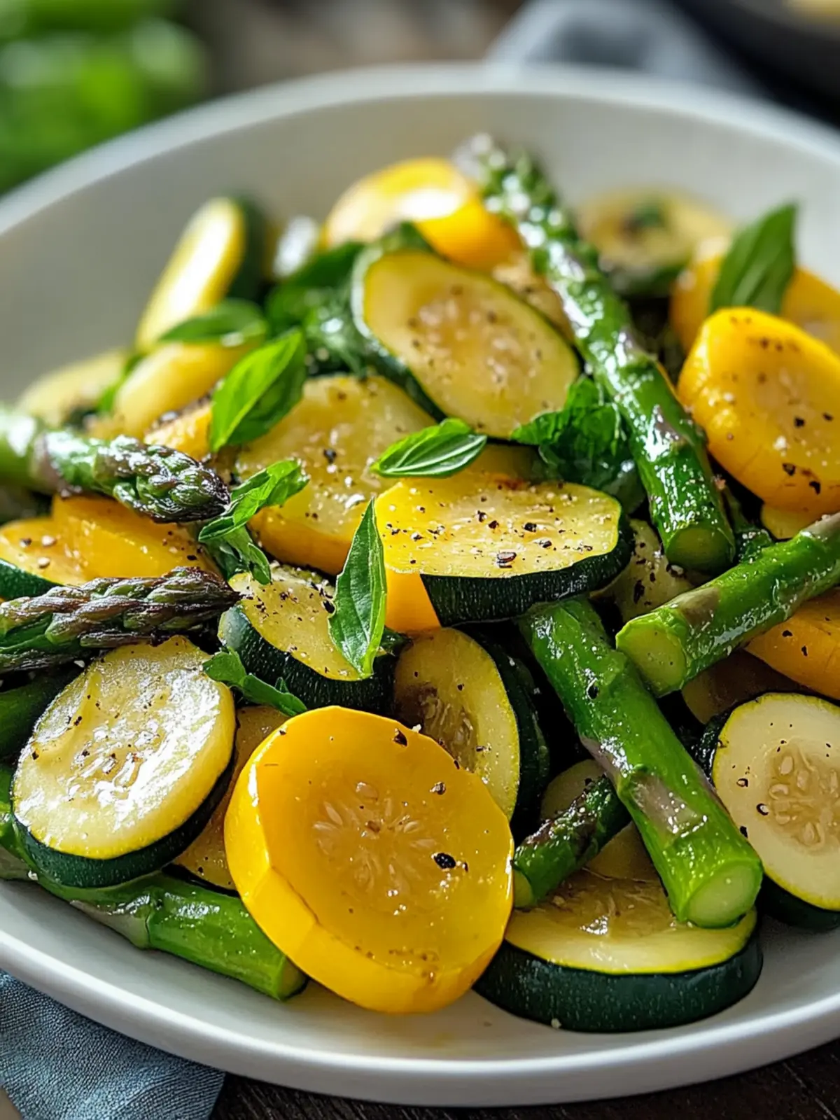 Asparagus with Zucchini and Squash