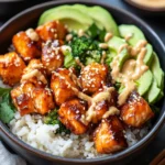 Crispy Bang Bang Salmon Bites Bowls