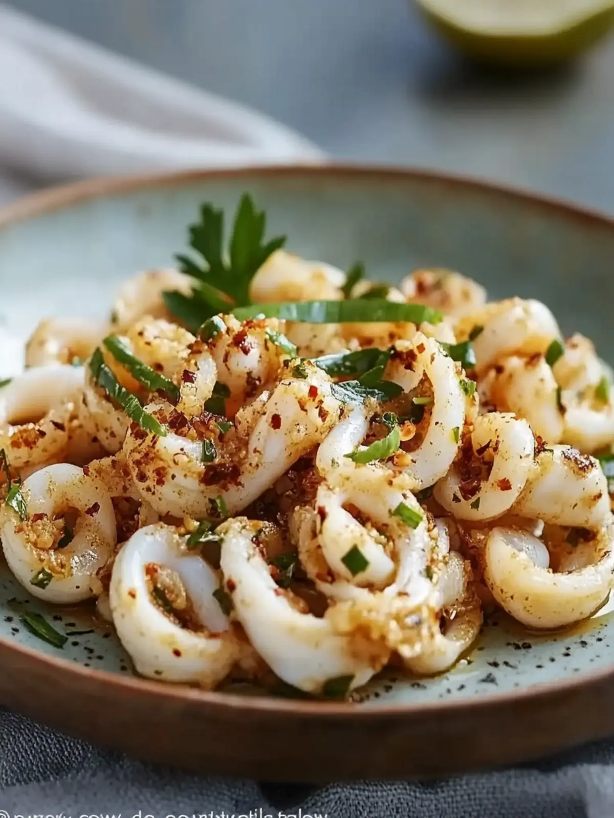 Easy Sauteed Calamari with Garlic