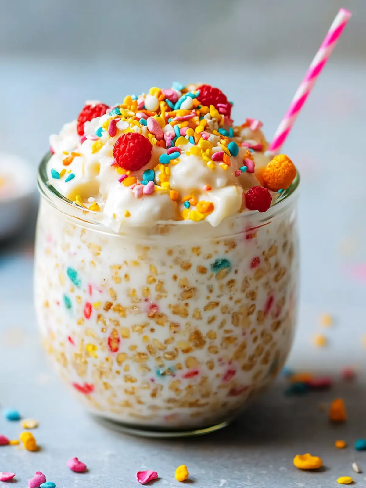Birthday Cake Overnight Oats for a Happy Morning