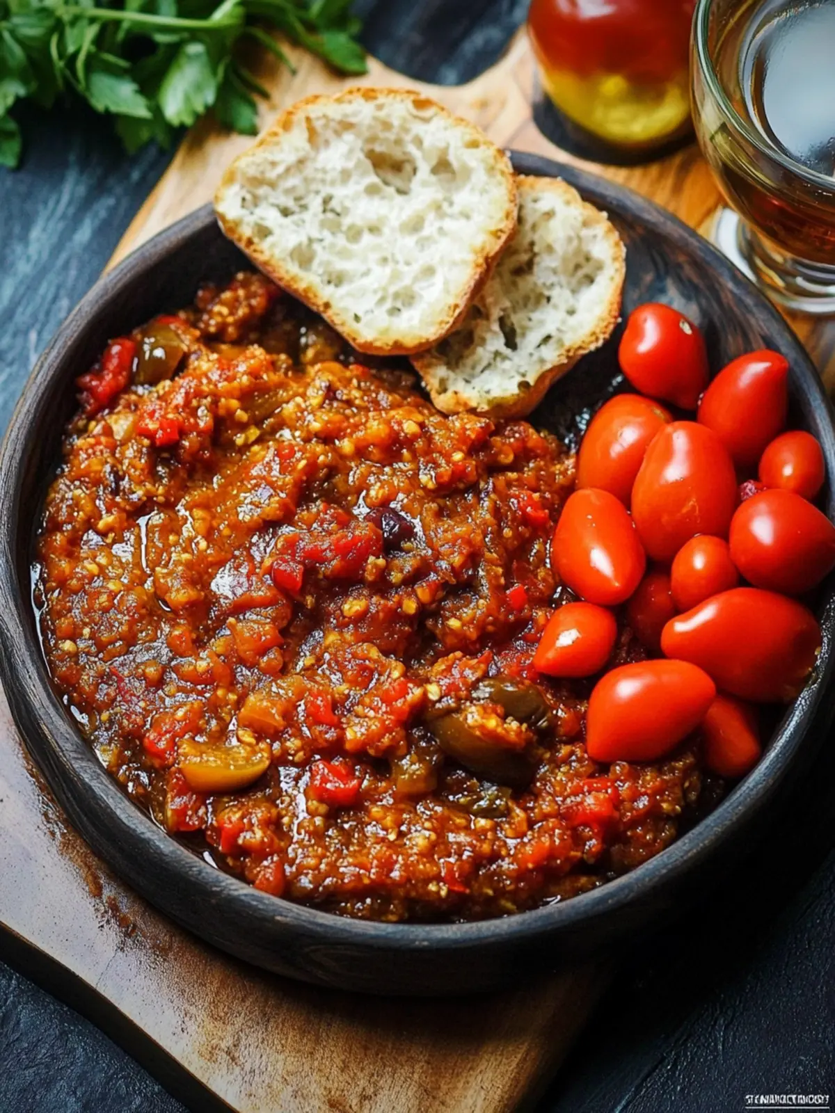 Roasted Eggplant and Bell Pepper Spread from Romania and Moldova