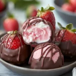 Irresistible Chocolate Strawberry Frozen Yogurt Bites