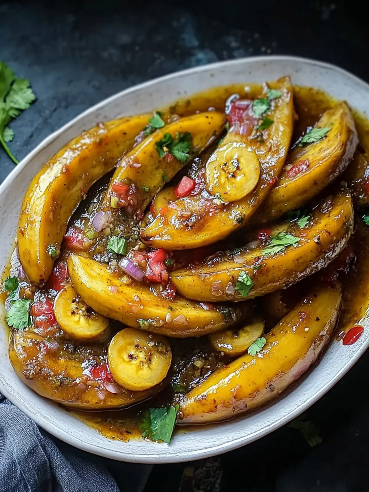 Haitian-Style Boiled Plantains with Garlic and Onion