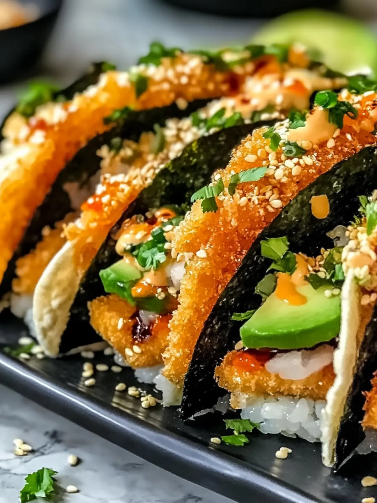 Sushi-Tacos mit Tempura-Nori-Schalen ganz einfach gemacht