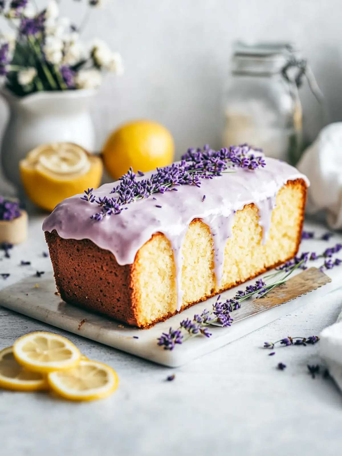 Lemon Lavender Loaf Cake