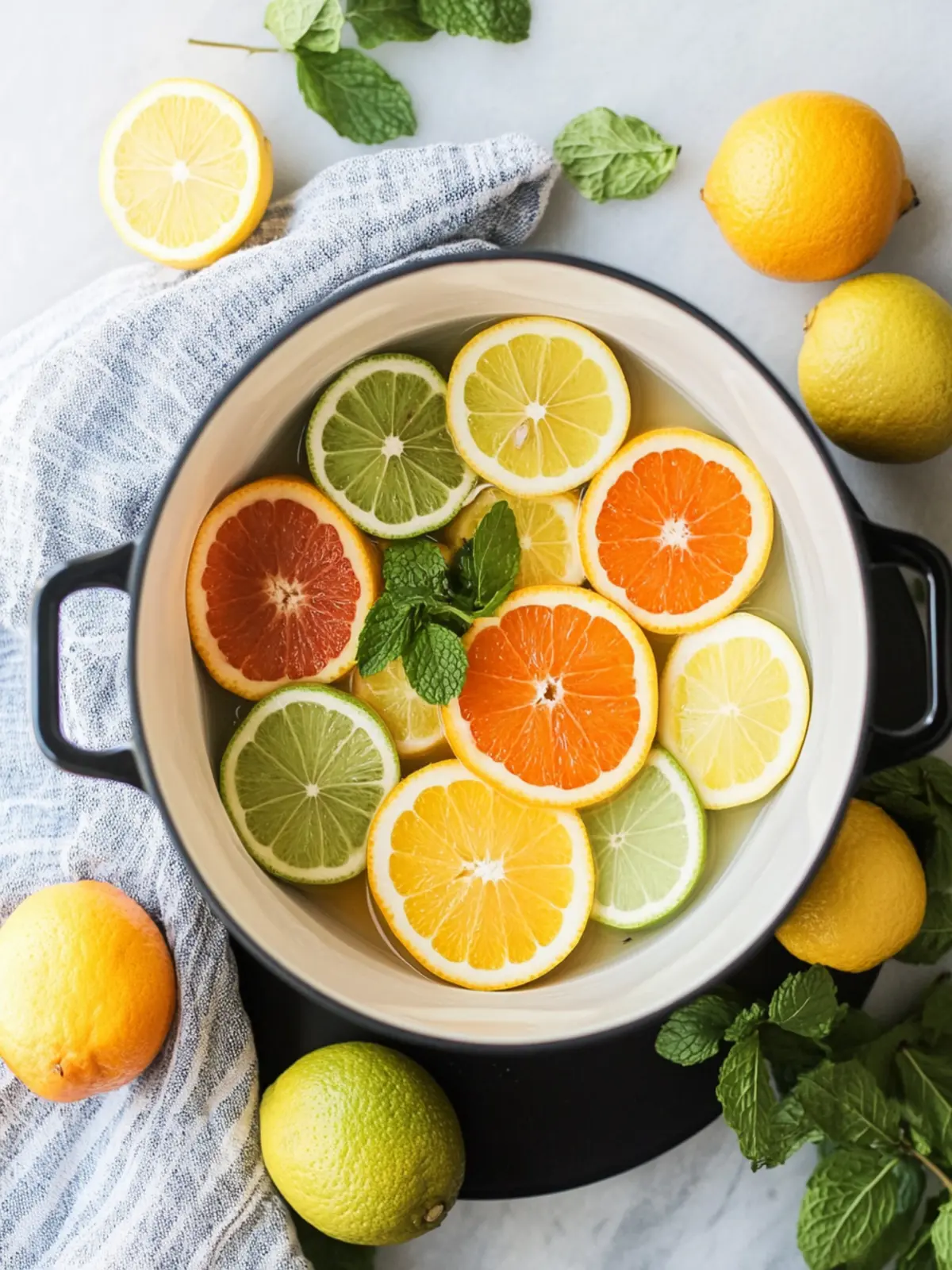 Citrus Mint Simmer Pot Recipe | Spring Stovetop Potpourri