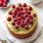 Matcha Raspberry Swirl Pound Cake