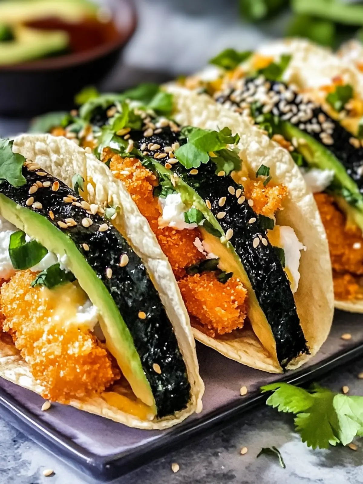 Sushi-Tacos mit Tempura-Nori-Schalen ganz einfach gemacht