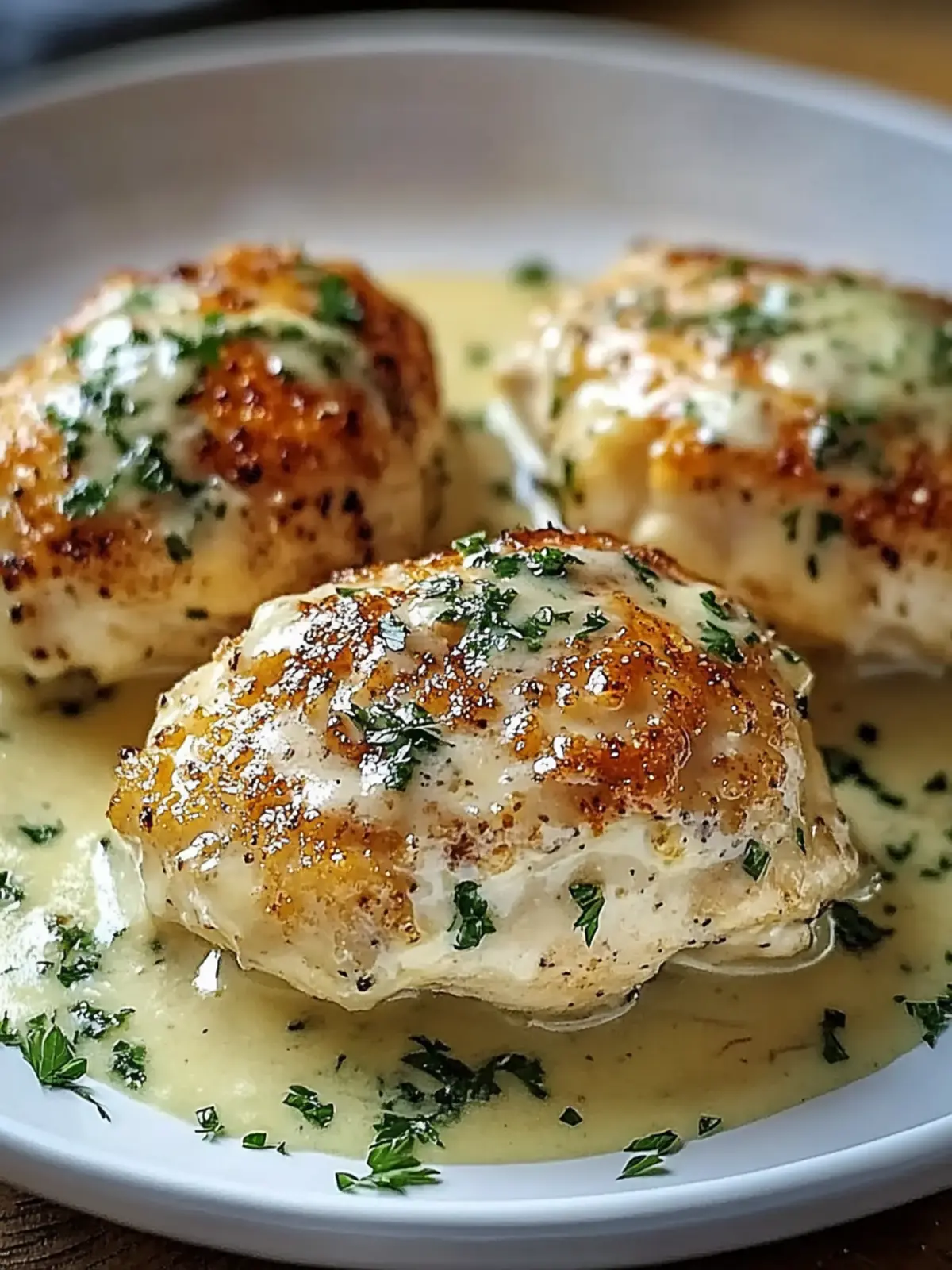 Chicken Pillows with Creamy Parmesan Sauce