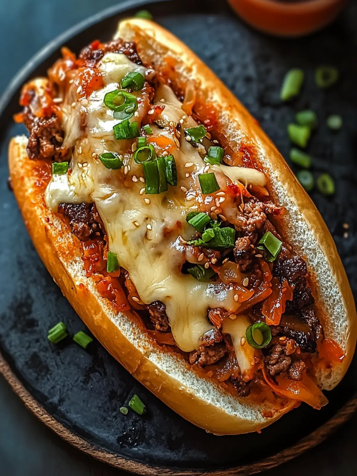 Savory Korean Kimchi Bulgogi Cheesesteak