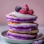 Delicious Ube Mochi Pancakes