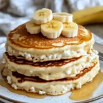 Fluffy Banana Cottage Cheese Pancakes