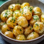 Creamy Garlic Sauce Baby Potatoes