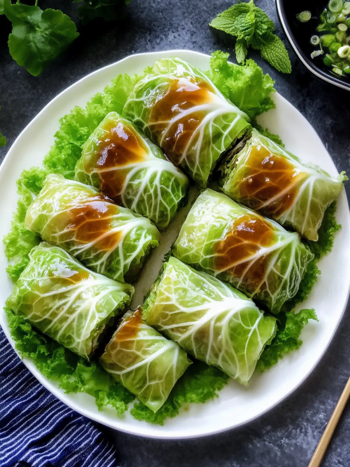 Steamed cabbage rolls