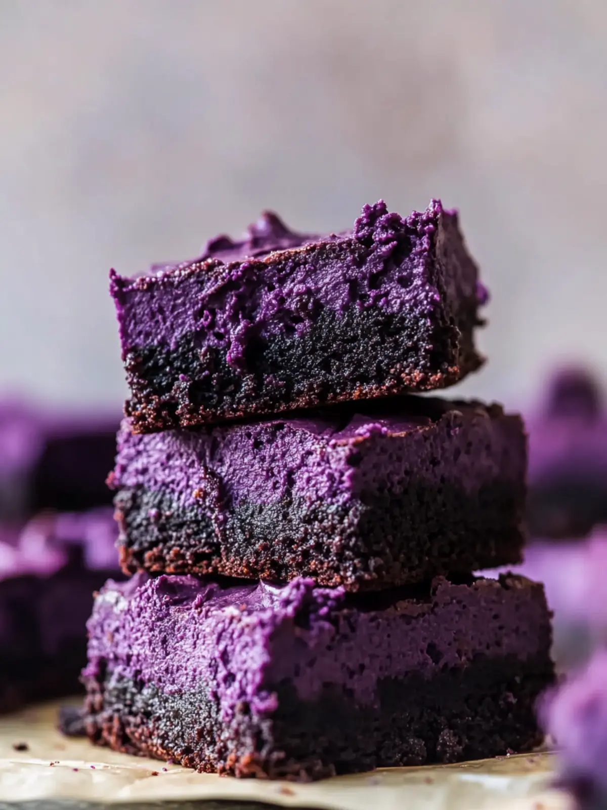 Chewy & Fudgy Purple Ube Brownies