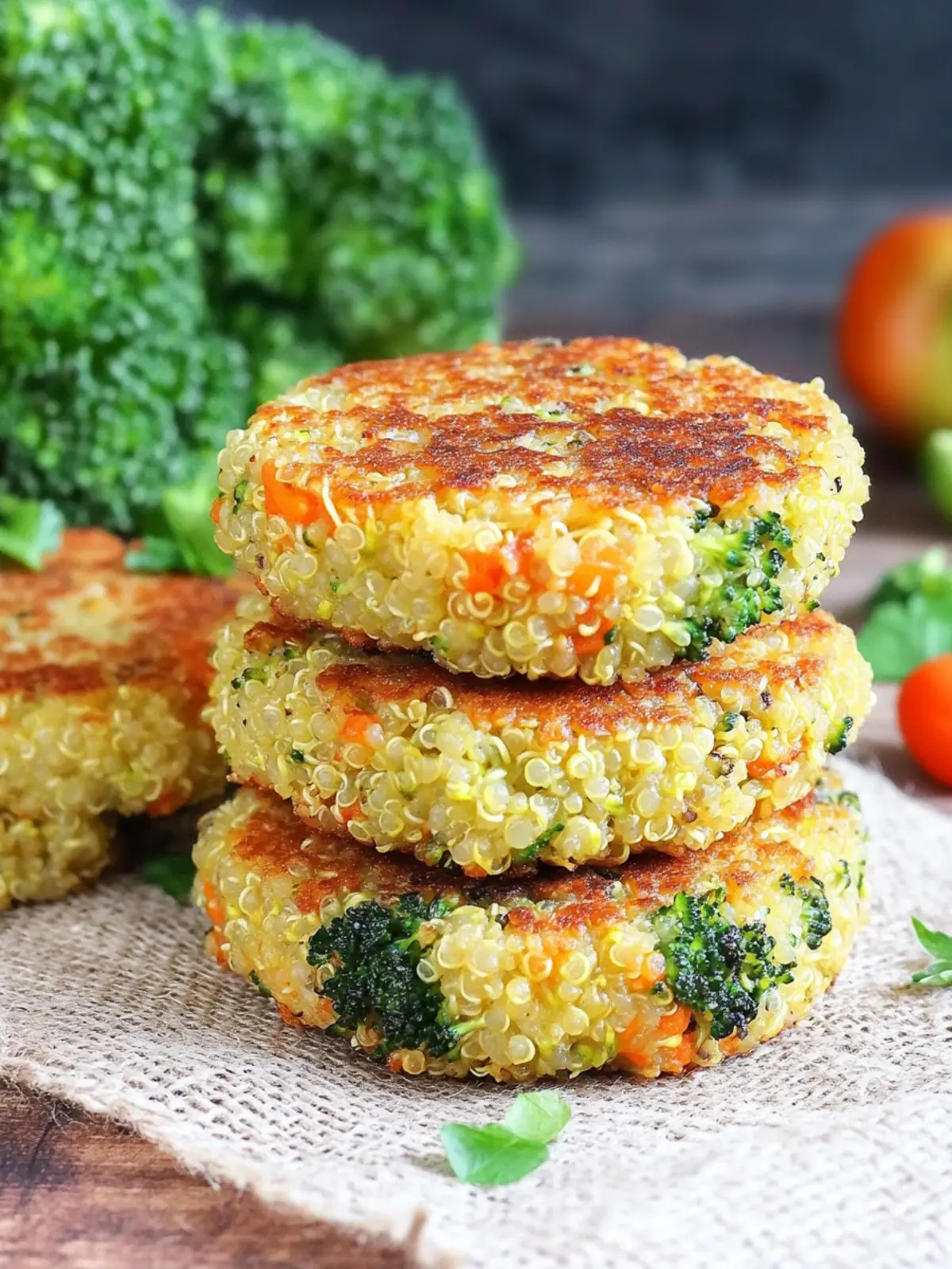 Cheesy Broccoli Quinoa Patties recipe