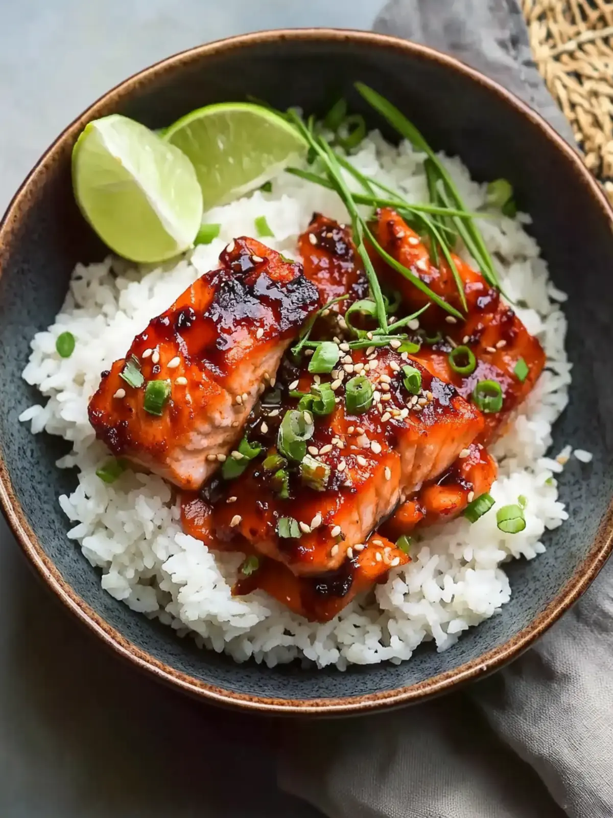 Gochujang Salmon with Pandan Rice