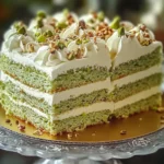 Pistachio Dacquoise Cake Bliss