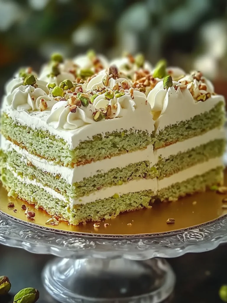 Pistachio Dacquoise Cake Bliss