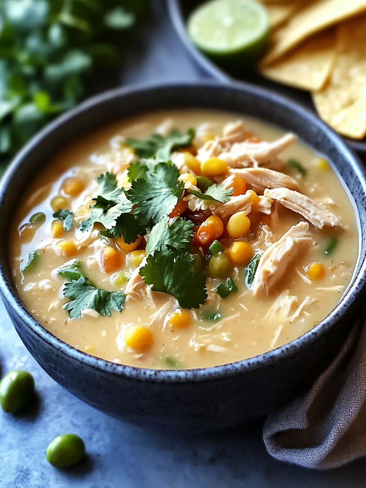 Cozy Up with Creamy Healthy Crockpot White Chicken Chili