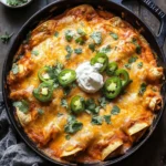 Skillet Creamy Chipotle Chicken Enchiladas