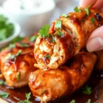 Air Fryer BBQ Chicken Roll-Ups