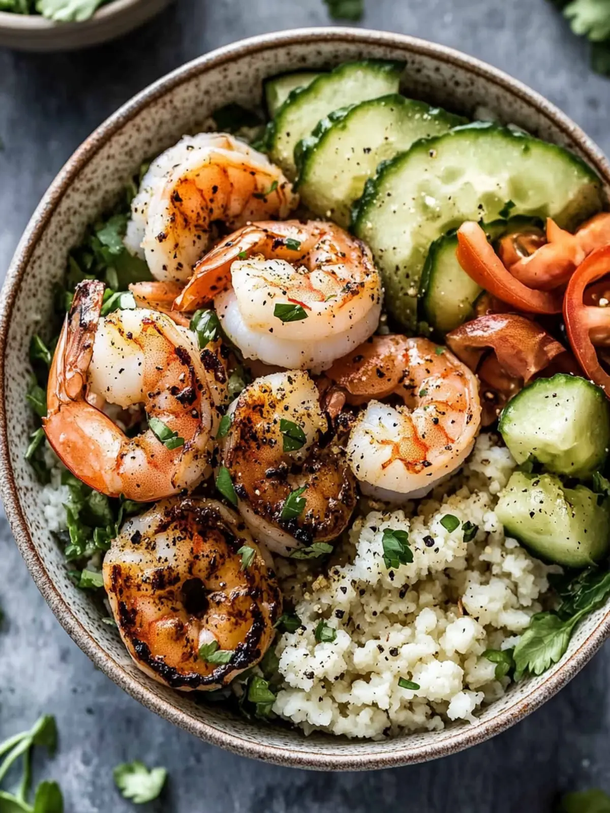 Tahini Shrimp Bowls