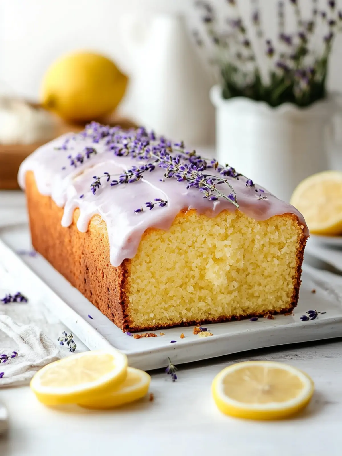 Lemon Lavender Loaf Cake