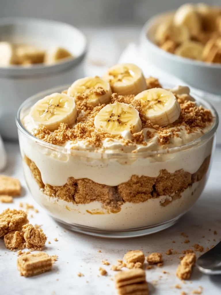 Creamy Biscoff Banana Pudding