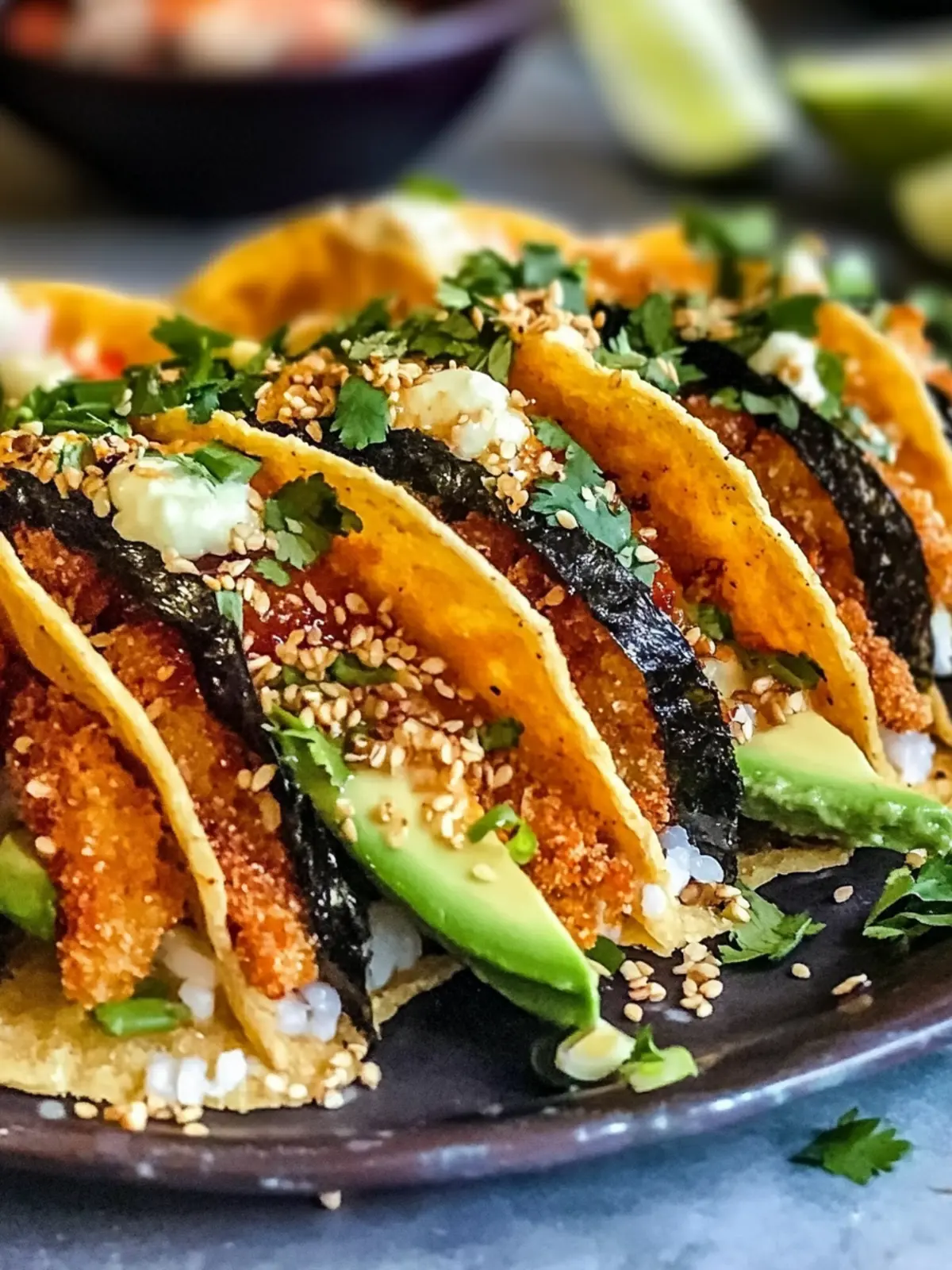 Sushi-Tacos mit Tempura-Nori-Schalen ganz einfach gemacht