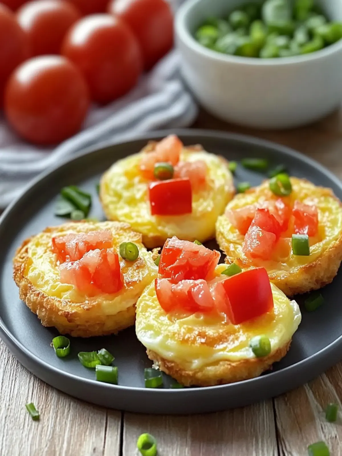 Mini Breakfast Omelets with Tater Tot Crust
