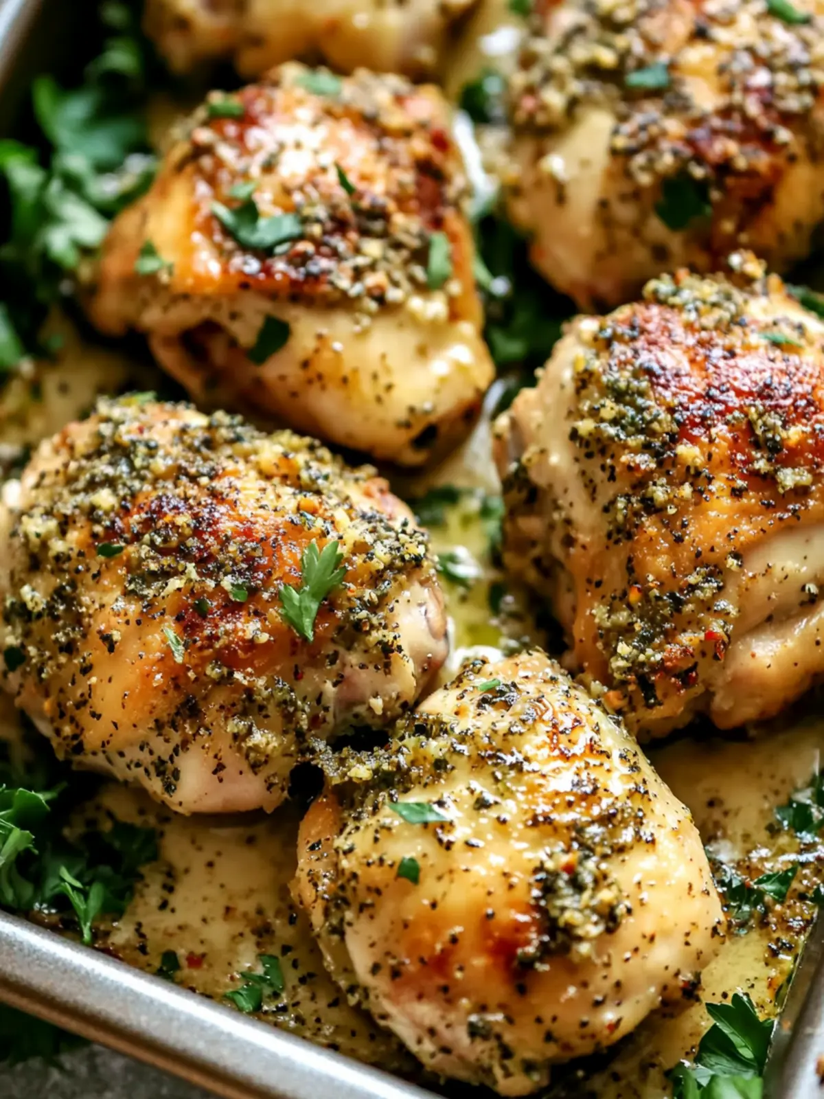 Baked Za'atar Tahini Chicken Thighs