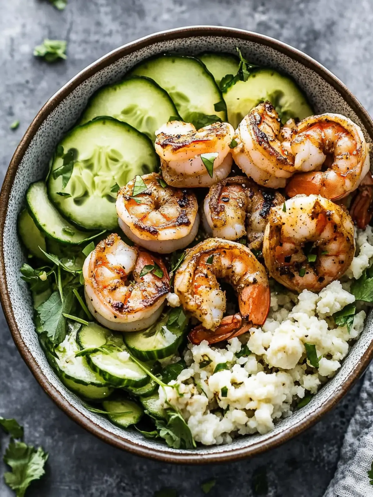 Tahini Shrimp Bowls