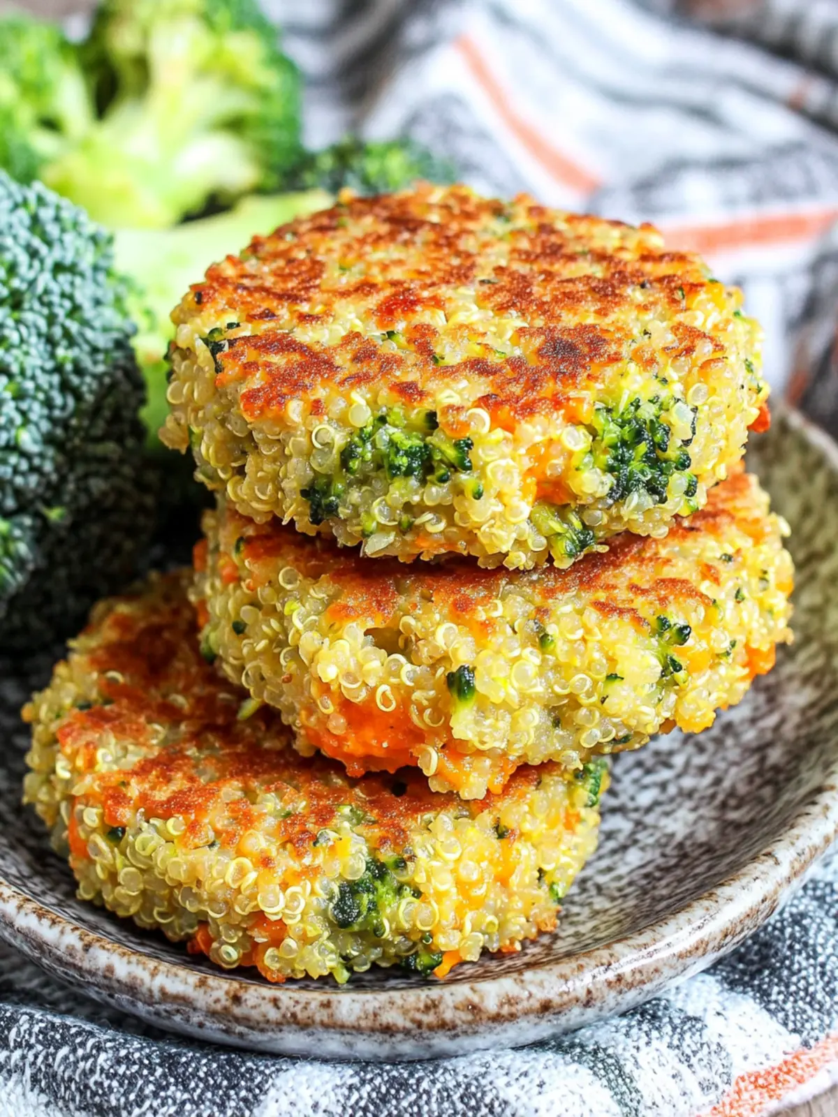 Cheesy Broccoli Quinoa Patties recipe