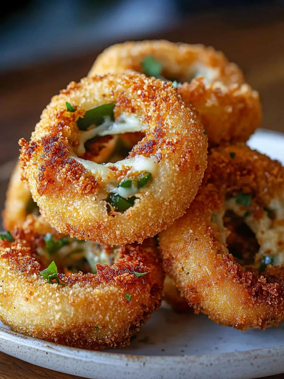 Jalapeño Popper Stuffed Onion Rings Recipe
