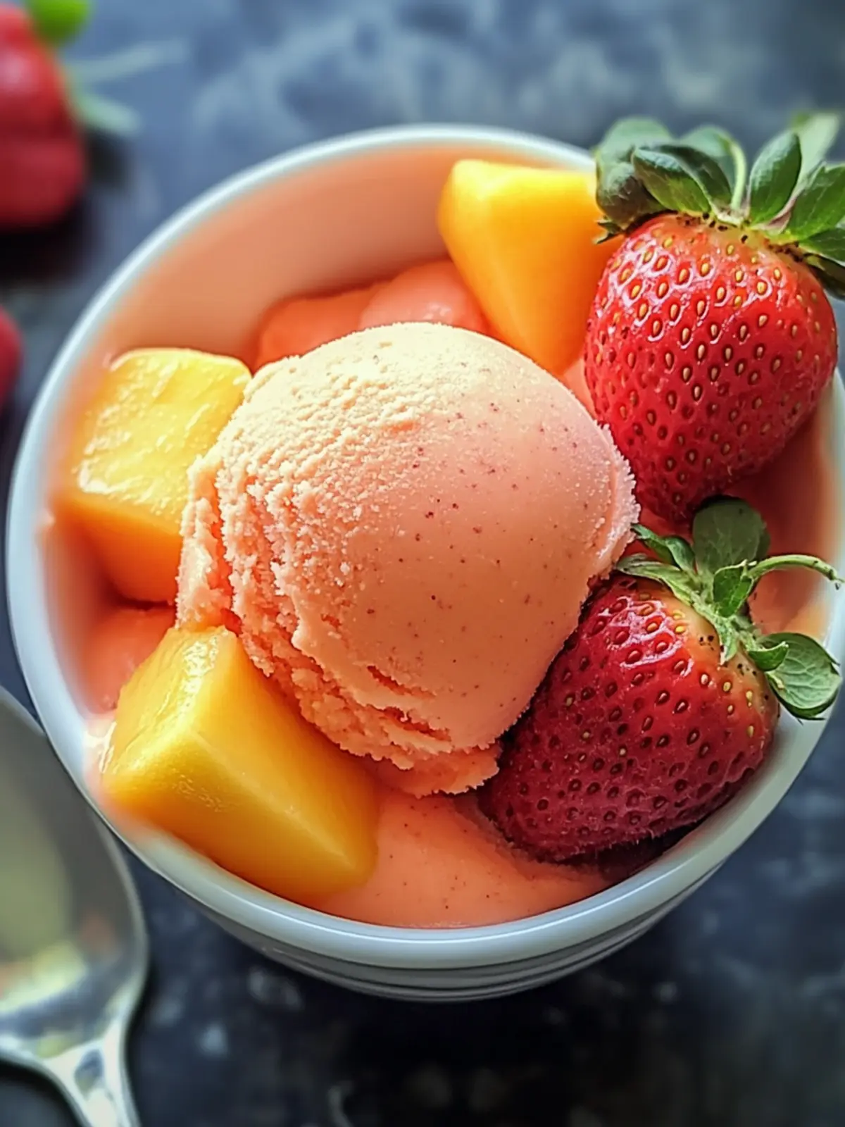 Mango Strawberry Sorbet