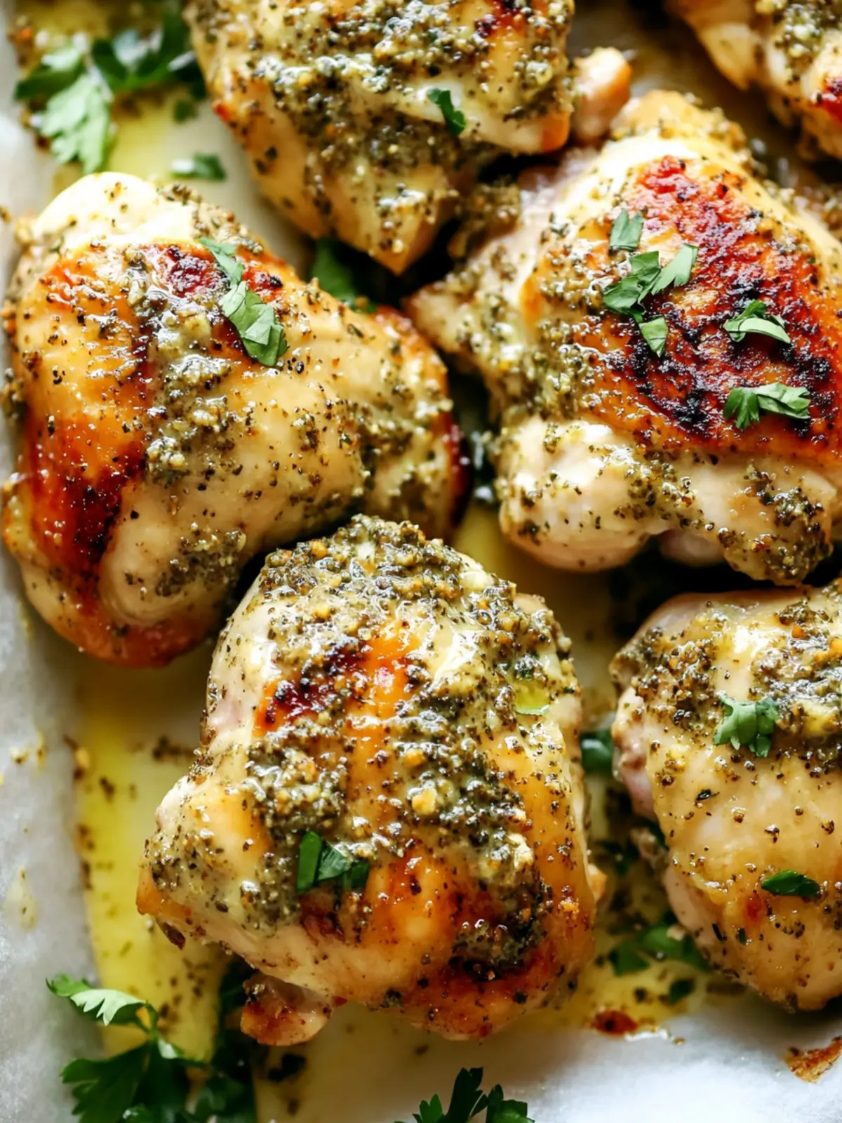 Baked Za'atar Tahini Chicken Thighs